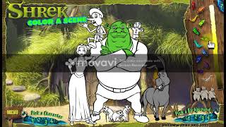 color a shrek scene