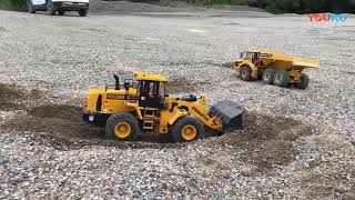 Full Metal Komatsu Wheel Loader WA470 & Caterpillar CAT 980L Wheel Loader RC Hydraulic Loader