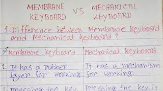 Membrane keyboard vs mechanical keyboard|difference between membrane keyboard & mechanical keyboard.