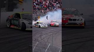 Silvia takes off bumper during Wall ride! #drift #wallride #formuladrift #silvia #drifting #240sx