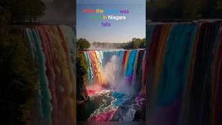 when the colors was mixed in Niagara fall#niagarafalls #niagara