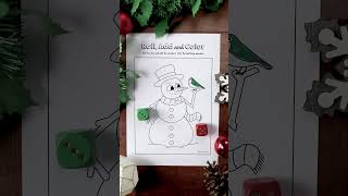 Roll, Add, and Color Snowman Video