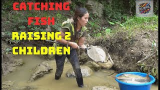 Determined Single Mom Fishes to Support Her Kids