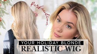 Holiday-Ready Blonde Hair!🎄 The NEW Beginner-Friendly Maxipart Glueless Wig Looks So Real