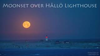 Moonset over Hallö Lighthouse