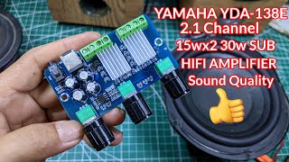 TEST REVIEW AMPLIFIER YAMAHA YDA138 2.1 CHANEL CLASS D HIFI AMPLIFIER SOUND QUALITY JERNIH PARAH