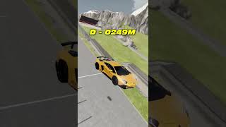 How far can Lamborghini Aventador SV jump Beamng #shorts