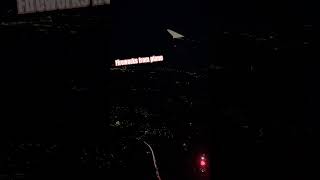 Watching fireworks from plane