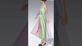 Quick preview 3D dress in Clo3D #shorts #clo3ddesigner #clo3D#3ddesign