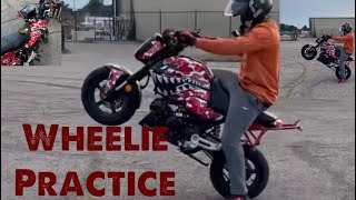 Back At The Lot Wheelie Practice‼️(Getting Better💪🏾)