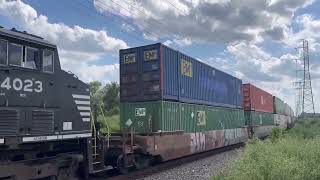 A Great Day at Bound Brook, NJ with an Amtrak GP38, NS 4003 and 8025! 7/10/24 Part 2