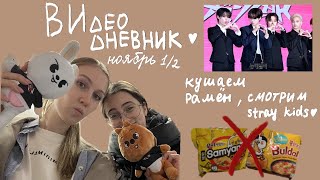 ВИдеодневник: ноябрь, немного повседневности, и смотрим новый альбом stray kids 💕