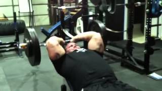 Derek Poundstone skull crushers 215 lbs