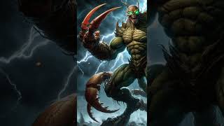 Incredible fusion|| Ai creates Scorpion-Hulk hybrid #aicreations #marvel #ytshorts #hulk #fyp