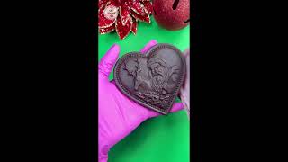 DIY Chocolate Christmas Heart with Crown Gold Edible Color & Silicone Mold from Oh Sweet Art