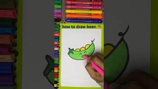 How to draw bean - Cara menggambar kacang polong mudah - easy drawing for kids