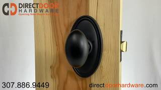 Emtek Egg Knob with Oval Rosette in Flat Black