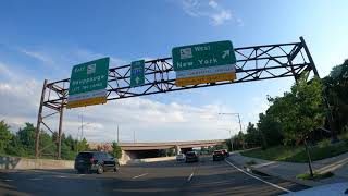 Scenic 4K Long Island NY USA! Relaxing Drive Tree-lined Northern State Parkway.