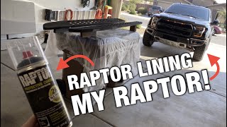 Raptor Lining My Faded and Scratched Raptor Running Boards!