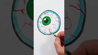 Halloween Eyeball Acrylic Painting for Kids  #shorts #painting #art #halloween