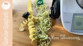 Gemüsespaghetti und -spiralen aus dem Thermomix  |  einfach und leicht erklärt