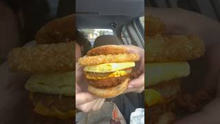 Chick-fil-a and McDonalds Breakfast Big Back Sandwich #chickfila #mcdonalds #shorts