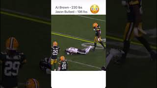 AJ Brown with the insane hit! 😳#nfl #highlights #hit