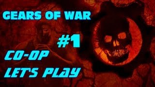 Let's Play Gears Of War Co-op w/ LJ Episode 1 - Gross Floppy Bodies (GoW 1 Playthrough Walkthrough)