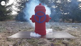 Experiment - match fire chain reaction | Amazing fire force lifted hydrant, made of matches