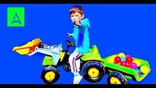 Driving my Tractor Song/Toy Truck, Tractor For Children/ Front Loader/With Balls/Kids Song