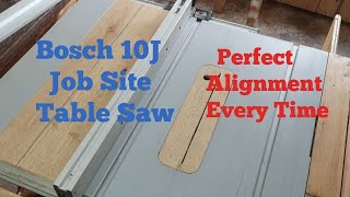 Set your fence aligned every time (Bosch 10J Job Site Table saw)