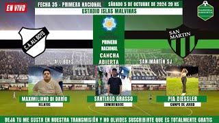 🔴ALL BOYS VS SAN MARTÍN SJ EN VIVO🔴// PRIMERA NACIONAL 2024 (FECHA 35) ⚽️💪. EN VIVO POR CA 🎥🎙!!