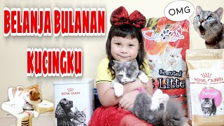 BELANJA KEBUTUHAN BULANAN KUCINGKU - MAKANAN VITAMIN HEWAN KUCING 😻 😻 😻