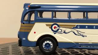 Corgi Classics 53909 is a Greyhound Yellow Coach 743 Bus destined for Pittsburg in 1/50th Scale