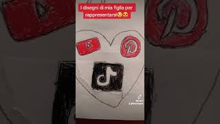 I disegni di mia figlia per rappresentarsi😍❤️