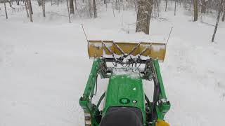 Plowing Snow   John Deere 3038e Tractor   ourbighouseinthelittlewoods   #3