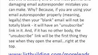 3 Most Embarrassing Email Autoresponder Mistakes