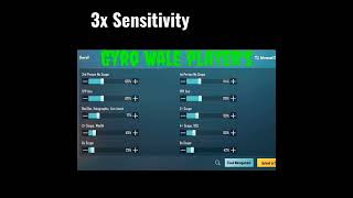 3x Gyro Sensitivity No recoil | Gyro playes waale best sensitivity #shortvideo #pubg #sensitivity