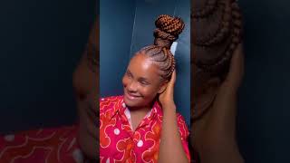 My Braids and pony looks so calm #howto #hairstyles #afrohair #haircare #afrohair  #hair #shorts l