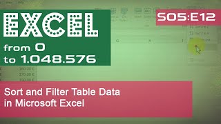 Sort and Filter Table Data in Microsoft Excel