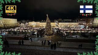 HELSINKI CHRISTMAS MARKETS - 21st December 2023 (4K)