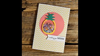 CARDMAKING Pineapple shaker handmade card