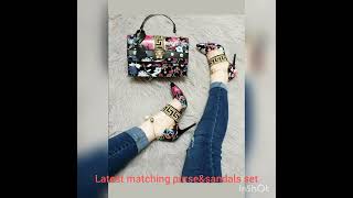 Latest matching purse&sandals set #partywearpurse