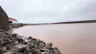 Frog eye’s view of the tidal bore @ Moncton NB, Canada. March 12, 2024.