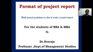 Format of Project Report