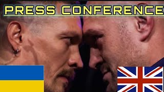 OLEKSANDR USYK VS TYSON FURY 2 PRESS CONFERENCE ****LIVE*****