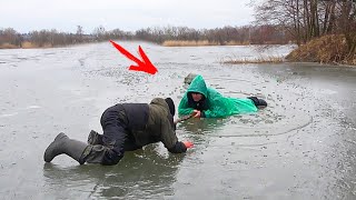 ПРОВАЛИЛСЯ под ЛЁД!!! СПАСЕНИЕ из ЛЕДЯНОЙ ЛОВУШКИ!!! РЫБАЛКА на ПОПЛАВОК ВЕСНОЙ