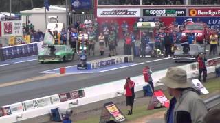 Fuchs Winternationals 2013 Willowbank Raceway Top Doorslammer D.Gregorini vs S.Bishop