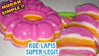 RESEP KUE LAPIS TAPIOKA‼️LEMBUT, KENYAL DAN CANTIK❗️TERNYATA MUDAH BANGET BUATNYA. ANTI GAGAL