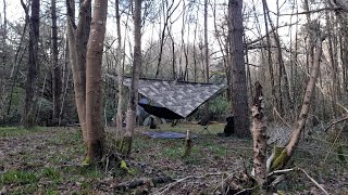 Muddy camp in the local woods